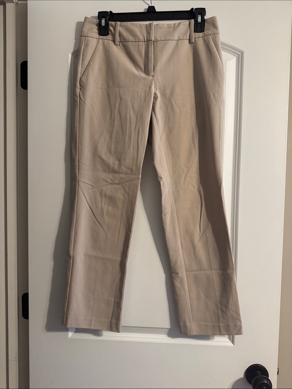 New York & Company Beige Straight-Leg Dress Pants
